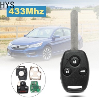 Huiyisunny รีโมตกุญแจรถยนต์ 3 ปุ่ม 433Mhz ID48 สําหรับ Honda Accord 2003-2005 CRV 2005-