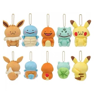 พวงกุญแจ จี้ตุ๊กตาโปเกม่อน Pikachu Squirtle Charmander Bulbasaur และ Eevee น่ารัก สําหรับนักสะสม!