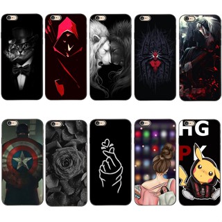 เคสโทรศัพท์มือถือ ซิลิโคนนุ่ม TPU ใส สีดํา สําหรับ iphone 4 4s 6 6s