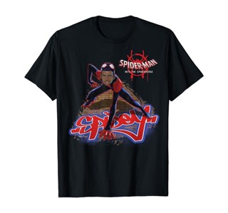 เสื้อยืด พิมพ์ลาย Marvel Spider-Man Spiderverse Miles Morales สําหรับผู้ชาย