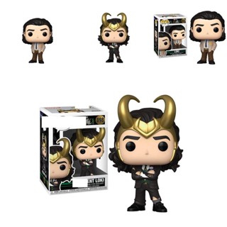 ตุ๊กตาฟิกเกอร์ PVC รูปการ์ตูนซูเปอร์ฮีโร่ Funko President Loki Pop สําหรับตกแต่งรถยนต์