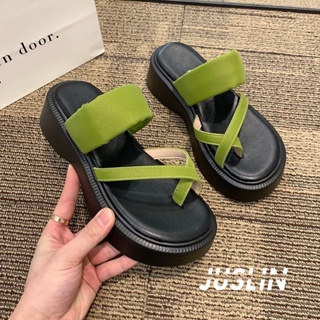 JUSLIN  รองเท้าแตะ รองเท้าแตะผู้หญิง ส้นแบน ใส่สบาย สไตล์เกาหลี รองเท้าแฟชั่น 2023 ใหม่ 072120 Comfortable fashion คุณภาพสูง ทันสมัย B28G148 37Z230910