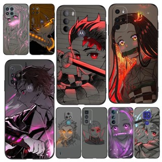 เคสโทรศัพท์มือถือซิลิโคน Tpu ลาย Demon Slayer สีดํา สําหรับ Motorola Moto G9 Play Plus