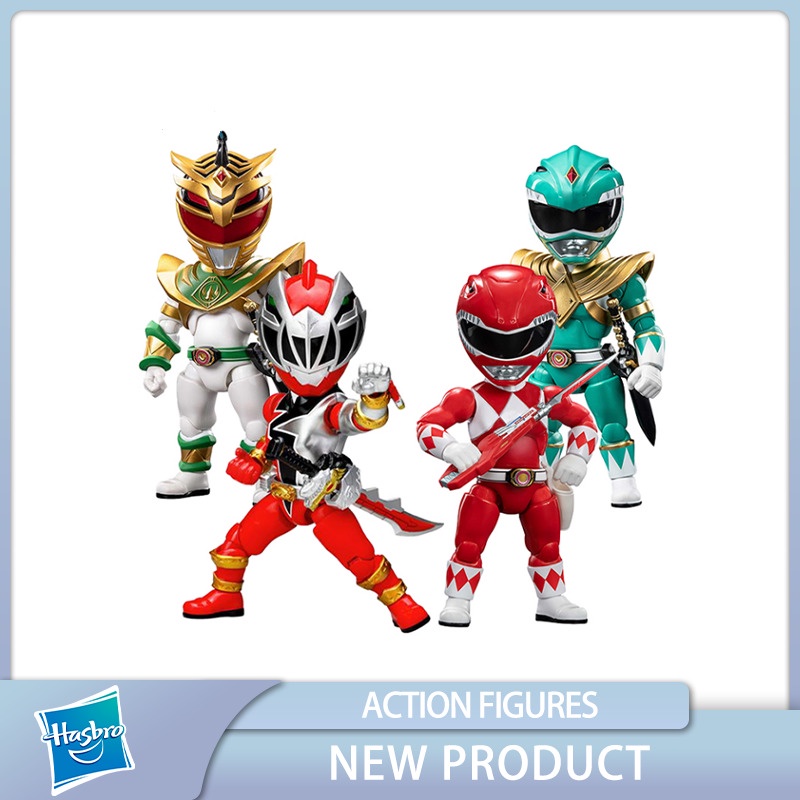 Hasbro Q-รุ่น Power Rangers Red Rangers สีเขียว Rangers Lord Drakkon Dino Fury อะนิเมะตุ๊กตาขยับแขนข