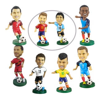 นักฟุตบอลเรซิ่น Bobbleheads 18 ซม. อินเทรนด์ และสร้างสรรค์ สําหรับตกแต่งบ้าน และสํานักงาน