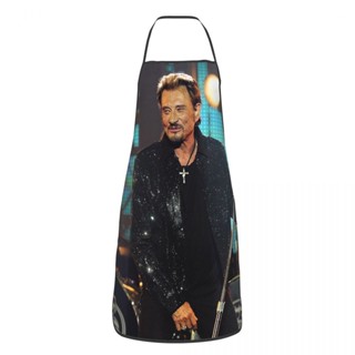 Johnny Hallyday ผ้ากันเปื้อน กันน้ํา สําหรับเชฟ บาริสต้า นักร้อง นักร้อง