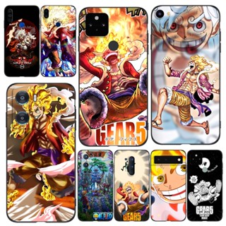 เคสโทรศัพท์มือถือ ซิลิโคนนิ่ม Tpu ลาย Luffy Sun God Nika GEAR 5th สีดํา สําหรับ ZTE Blade A52 4G lite A53 A72 4G 5G