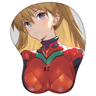 Evangelion Asuka Langley แผ่นรองเมาส์เล่นเกม ซิลิโคน ลายอนิเมะ 3D E815A34