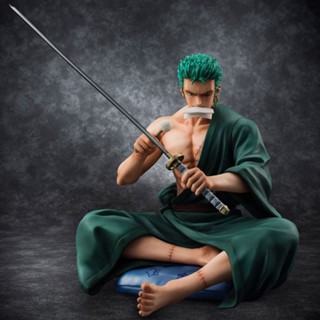 โมเดลฟิกเกอร์ One Piece zero Luffy Ace POP Wiper Sitting Zoro บรรจุกล่อง สําหรับตกแต่งรถยนต์