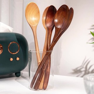 Wooden Spoons 6 Pack Salad Stirring Spoons Long Handled Spoons Japanese Kitchen Utensils