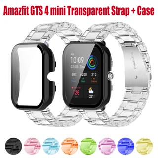 Amazfit GTS4 mini สายรัดใส สําหรับ Amazfit GTS4 mini เคสกันกระแทก PC แบบแข็ง + สายคล้องใส