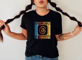 เสื้อยืด พิมพ์ลาย Threads Social Media สําหรับผู้ชาย