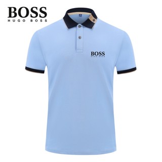 ใหม่ เสื้อโปโล BOSS สวมใส่สบาย แฟชั่นคู่รัก สําหรับผู้ชาย และผู้หญิง