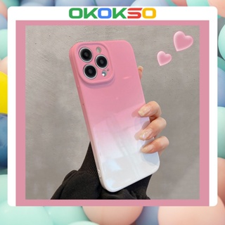 [OKOKSO] ใหม่ เคสโทรศัพท์มือถือ ฟิล์มนิ่ม กันกระแทก ลายการ์ตูน สีชมพู ขาว ไล่โทนสี สําหรับ OPPO Reno9 Reno8 Reno7pro reno6 7z 5 R17 A9 2020 4Z 5G F11 A31 A15 A3S A77