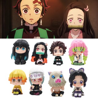 โมเดลฟิกเกอร์ PVC รูป Demon Slayer Tanjiro Nezuko ขนาดเล็ก