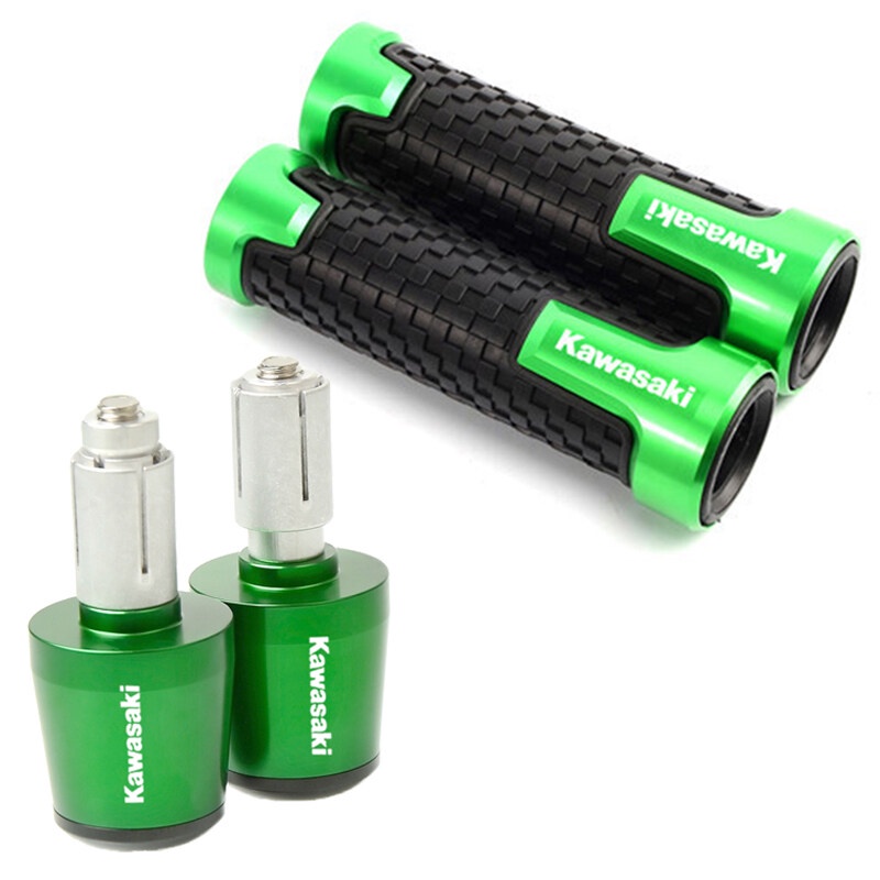 7/8 22MM Universal รถจักรยานยนต์ Handlebar Grips สําหรับ Kawasaki NINJA 250 300 400 650 Z125 Z250 Z3