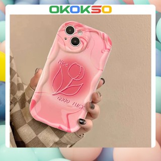 [OKOKSO] เคสมือถือ แบบนิ่ม ลายการ์ตูนดอกกุหลาบ ขอบโค้ง กันกระแทก สําหรับ OPPO Reno9 Reno8 Reno7pro reno6 7z 8T 5 R17 A9 2020 4Z 5G F11 A31 A3S A78 A77