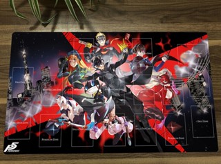 Persona 5 Yugioh Playmat Anime CCG TCG เสื่อเทรดดิ้งการ์ดเกม พร้อมโซน 14