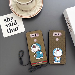 เคสโทรศัพท์มือถือ ป้องกันการตก ลายการ์ตูนโดราเอมอนน่ารัก สําหรับ LG V20