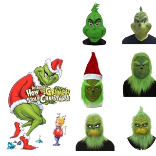 หน้ากากคอสเพลย์ หมวกกันน็อค How The Grinch Stole สําหรับผู้ใหญ่ พร็อพคริสต์มาส