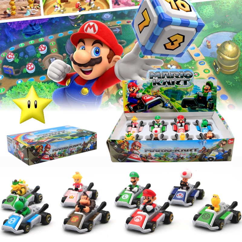 และรถของเล ่ น Mario Kart สนุกแบบโต ้ ตอบสําหรับเด ็ กอายุ 4-6 จาก 8 ชุด