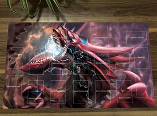 Yu-gi-oh! แผ่นรองเมาส์เล่นเกม Playmat Slifer the Sky Dragon TCG CCG