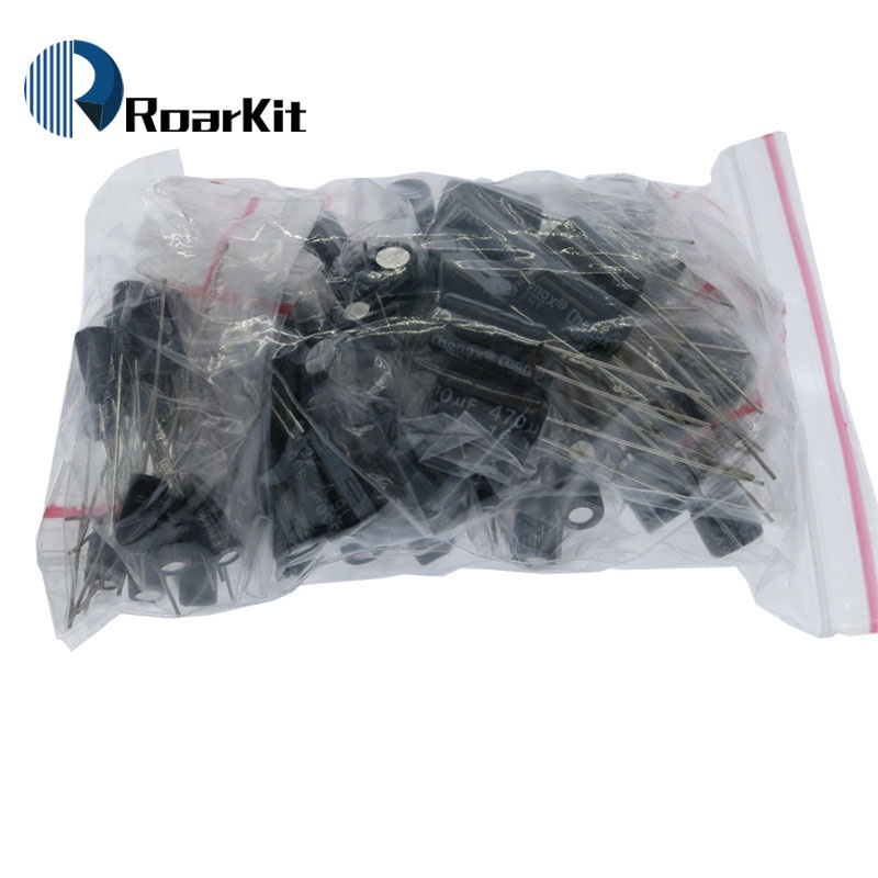 Super Capacitor Kit 120 ชิ้น 12 ค่า 50 โวลต์ 16 โวลต์ 0.22UF-470UF 4*7 มิลลิเมตร 5X7 มิลลิเมตรอลูมิเ