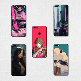 เคสโทรศัพท์มือถือ TPU แบบนิ่ม ลายการ์ตูนผู้หญิง สไตล์เกาหลี สําหรับ Huawei Nova 2i 3 3i 4E 5i 5T 2 Lite Y9 Prime