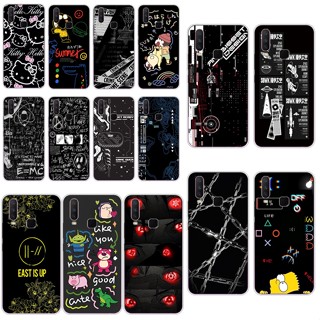 H1 Vivo Y15 เคส TPU นิ่ม ซิลิโคน ป้องกัน เคสโทรศัพท์ เคสโทรศัพท์ สีดํา