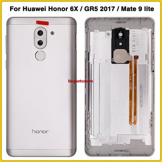 Bitt- ฝาครอบแบตเตอรี่ พร้อมสายแพลายนิ้วมือ สําหรับ Huawei Honor 6X GR5 2017 Mate 9 lite