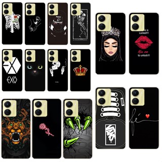 H4 Vivo Y16 เคส TPU นิ่ม ซิลิโคน ป้องกัน เคสโทรศัพท์ เคสโทรศัพท์ สีดํา