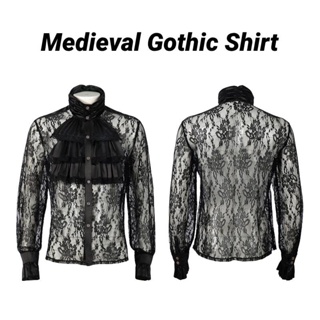 เสื้อเบลาส์ ลายแวมไพร์โจรสลัด Renaissance Victorian Medieval สไตล์โกธิค