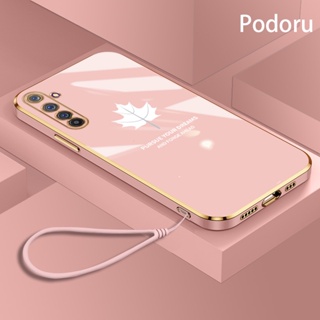 เคส OPPO Realme 6 Pro ใบเมเปิ้ล ดอกไม้ ขอบตรง รวมทุกอย่าง เลนส์ ซิลิโคนนิ่ม กันกระแทก เคสโทรศัพท์มือถือ