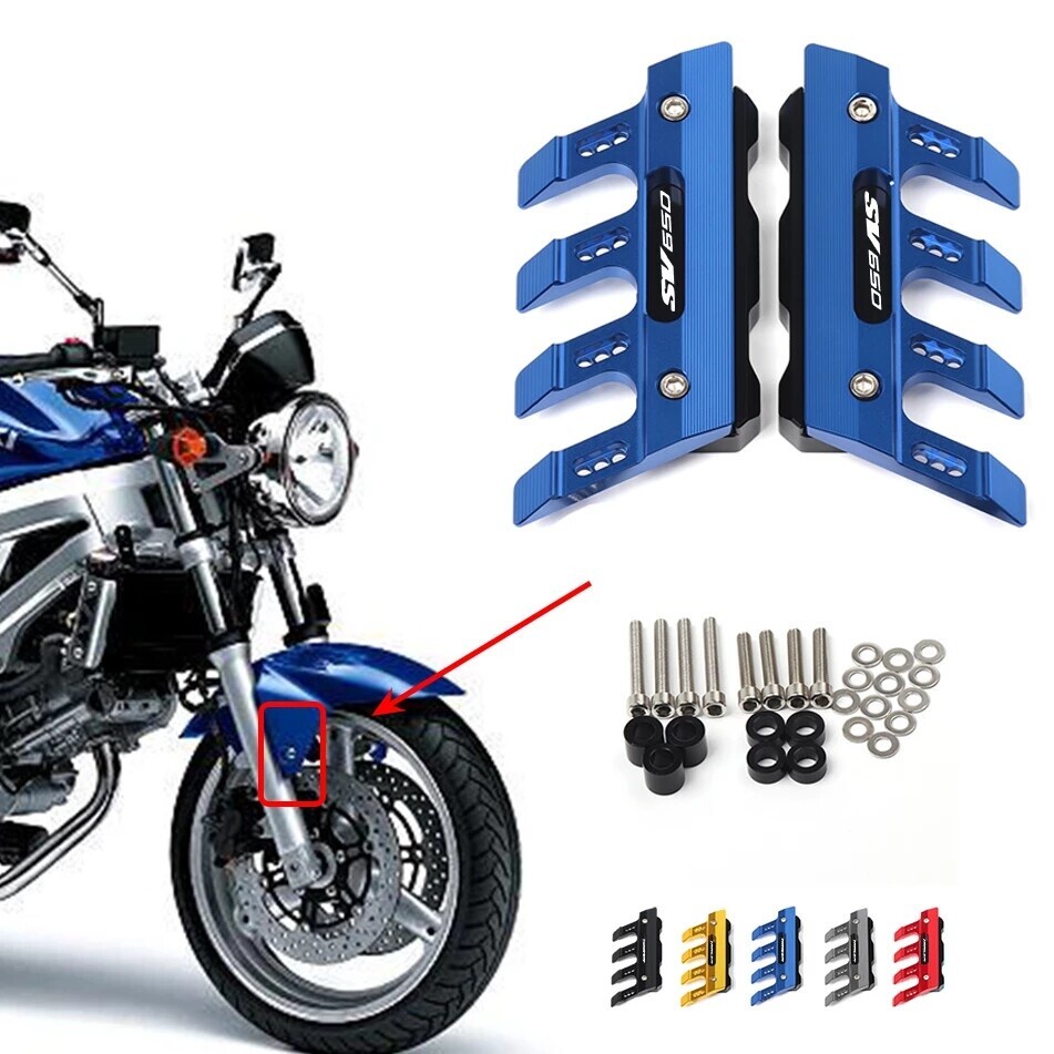 รถจักรยานยนต์ด้านหน้า Fender ด้านข้างป้องกัน Guard Mudguard Sliders สําหรับ Suzuki SV650 SV650S SV65