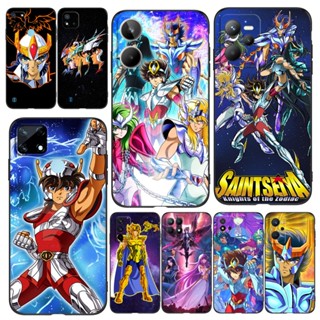 เคสโทรศัพท์มือถือ ซิลิโคนนิ่ม Tpu ลายอะนิเมะ Saint Seiya สีดํา สําหรับ Realme 2 Narzo 20A