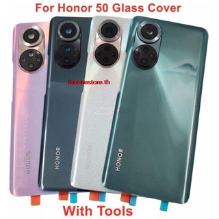 Thoh- เคสกระจกแข็ง ฝาหลัง พร้อมเลนส์กล้อง และกาว สําหรับ Huawei Honor 50