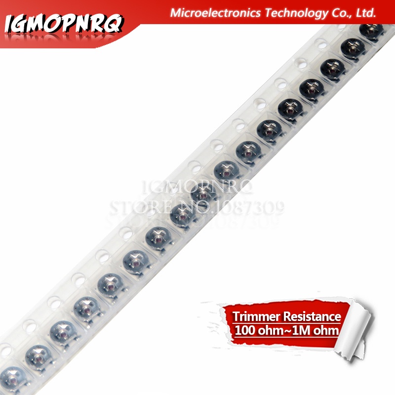 10pcs Trimmer resistance Potentiometer Trimpot SMD 3X3 ปรับ Variable resistor 100 500 1K 2K 5K 10K 2