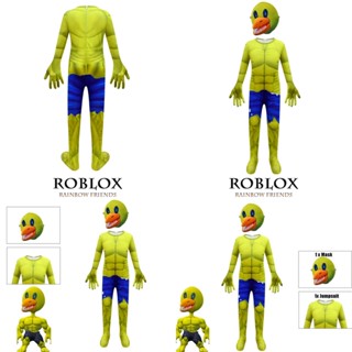 Roblox ชุดจั๊มสูท สีรุ้ง สวมใส่ง่าย สําหรับปาร์ตี้ฮาโลวีน