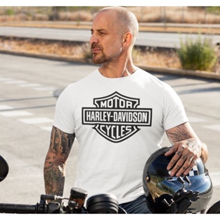 เสื้อยืด ลาย Harley Davidson สไตล์วินเทจ สําหรับคนรักจักรยาน รถจักรยานยนต์