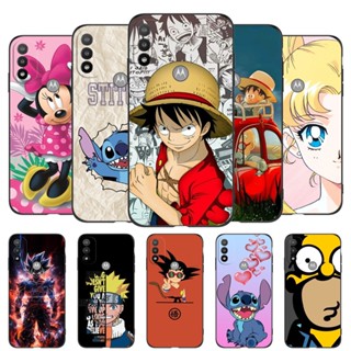 เคสโทรศัพท์มือถือ ซิลิโคนนิ่ม Tpu ป้องกัน ปิดด้านหลัง ลายการ์ตูนดาวโลก สีดํา สําหรับ Motorola Moto E20 MotoE20