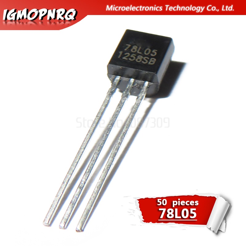 ตัวควบคุมแรงดันไฟฟ้า 78L05 L78L05 5.0V 0.1A TO-92 50 ชิ้น