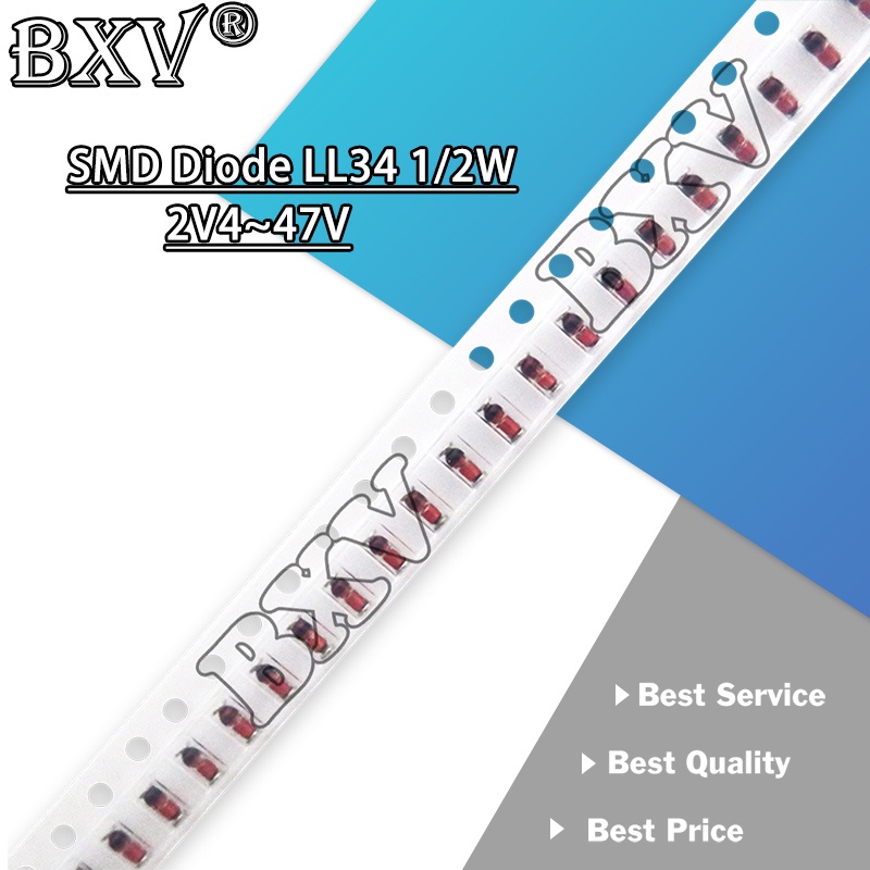 ไดโอดซีเนอร์ควบคุมแรงดันไฟฟ้า 0.5W 1/2W SMD ZMM5V1 ZMM3V0 3V3 3V9 4V7 5V1 7V5 8V2 10V 12V 15V 16V 18