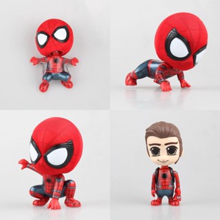 ใหม่ ฟิกเกอร์ PVC รูป Spider Movie Marvel Man Homecoming Cosbaby Bobblehead ขนาดเล็ก พร้อมกล่อง