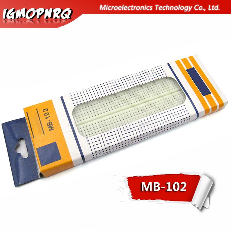 กระดานขนมปัง บอร์ดขนมปัง PCB ไร้บัดกรี 830 จุด MB-102 MB102 พัฒนาการทดสอบ DIY