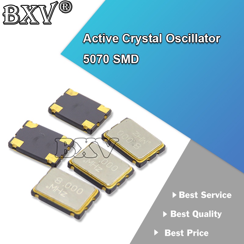10PCS Active Crystal Oscilator 5070 SMD OSC 6Mhz 10Mhz 12Mhz 16Mhz 20Mhz 24Mhz 25Mhz 33Mhz 50Mhz 705