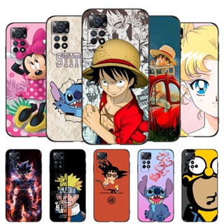 เคสโทรศัพท์มือถือ ซิลิโคน tpu ปิดด้านหลัง ลายการ์ตูนดาวโลก สีดํา สําหรับ Xiaomi Redmi Note 11 Pro 5G 4G Note 11 11pro