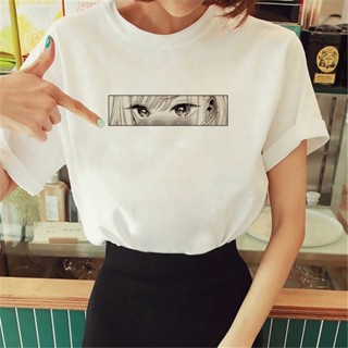 เสื้อยืด พิมพ์ลายการ์ตูนอนิเมะ Eyes มังงะ สําหรับผู้หญิง