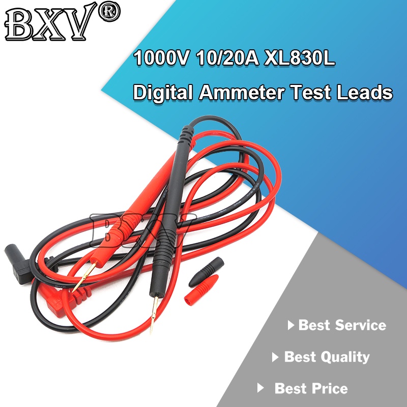 สายเคเบิล มัลติมิเตอร์ โวลต์มิเตอร์ ทดสอบแอมมิเตอร์ดิจิทัล 1000V 10 20A XL830L 1 คู่
