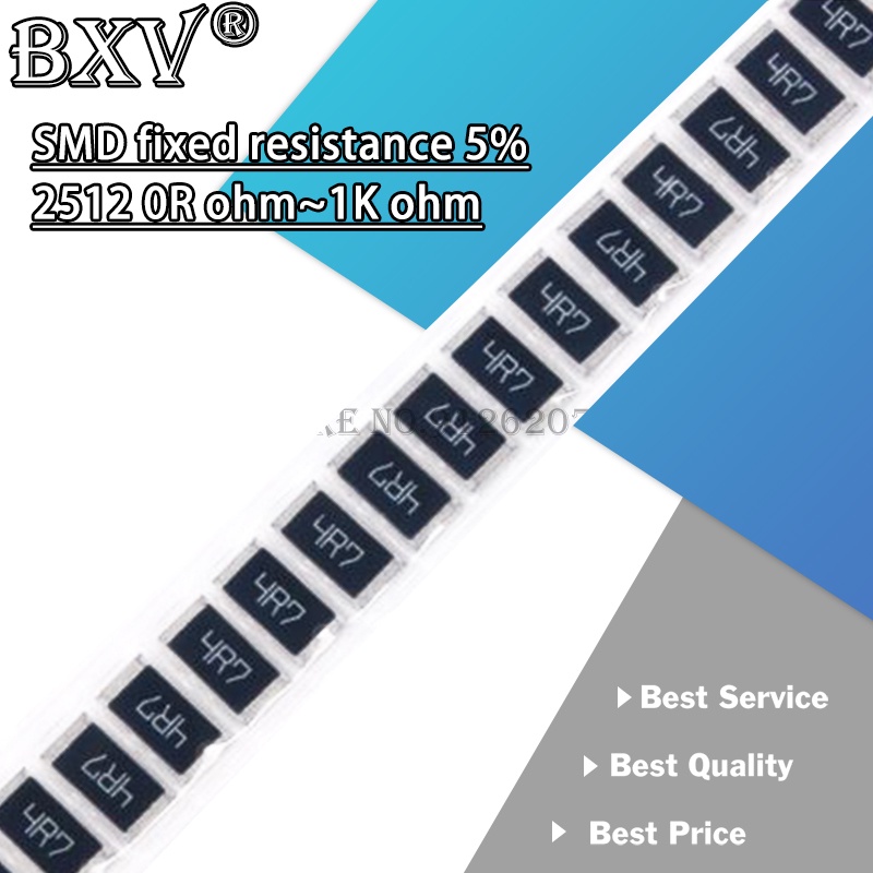 ตัวต้านทานชิป SMD 2512 1% 1W 0.1R 0.01R 0.05R 0.001R 0.33R 1R 0R 10R 100R 2W 0.001 0.01 0.1 0.33 0.0