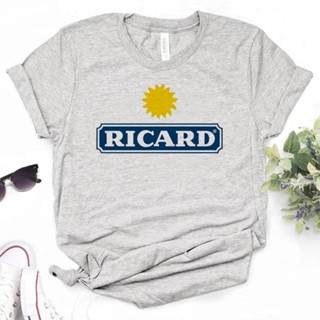 เสื้อยืด พิมพ์ลายมังงะตลก Ricard สําหรับผู้หญิง